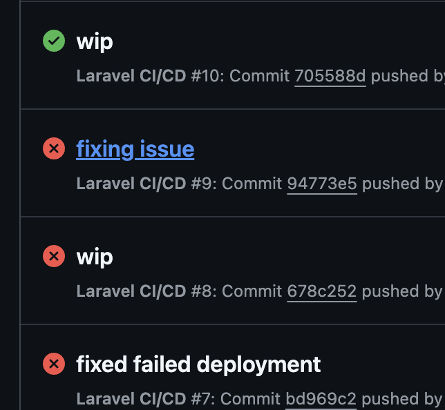 Error with success deployment with github action